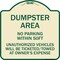 Signmission No Parking Within 50 Ft Unauthorized Vehicles Ticketed Towed at Owners Expense, TG-1818-23638 A-DES-TG-1818-23638 - alternate 1